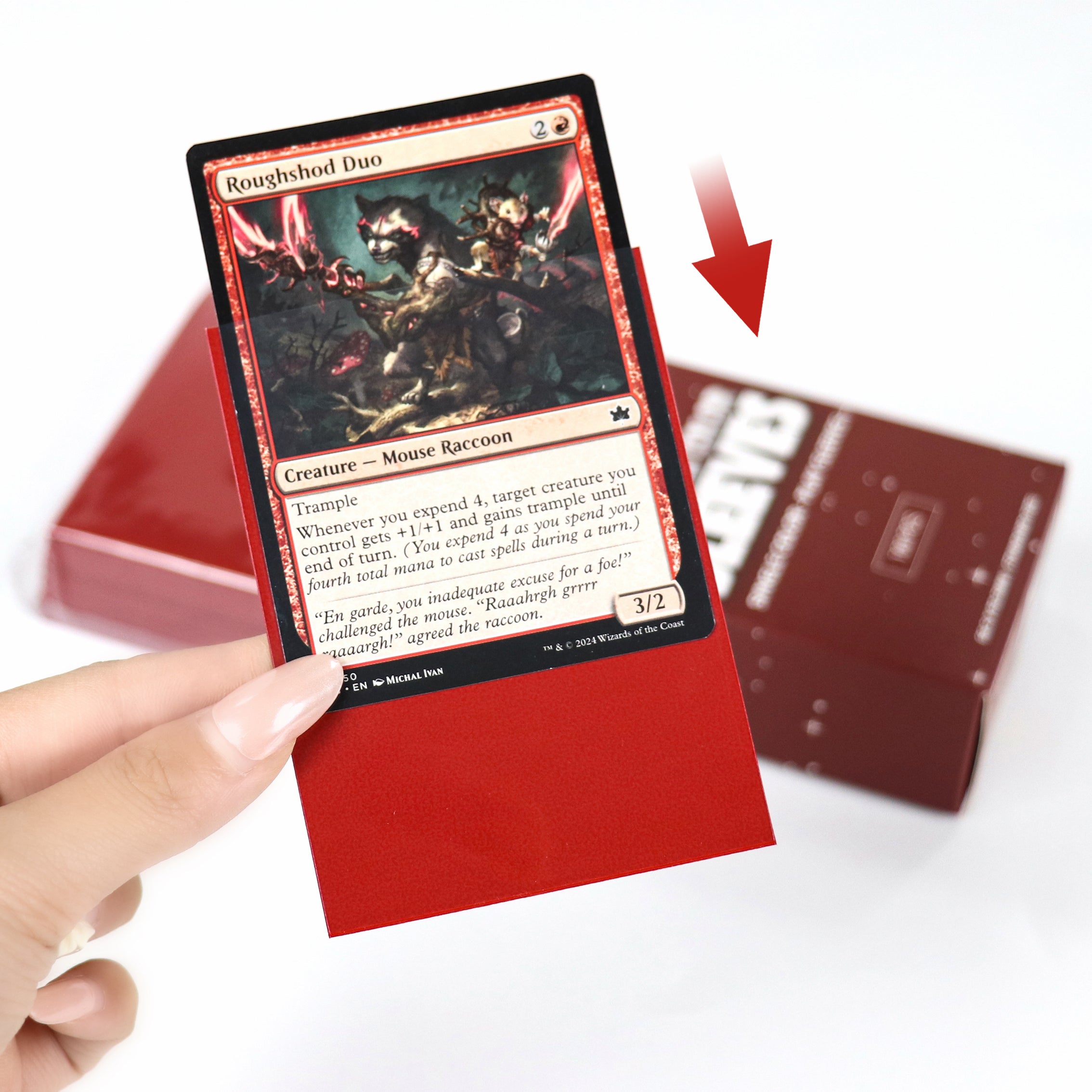 cardcosmos - Premium matte sleeves Rood | 100stk