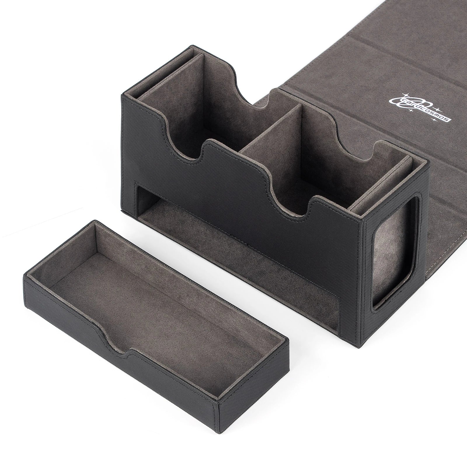 cardcosmos - 200+ Premium deckbox Dobbelstenen Tray Zwart