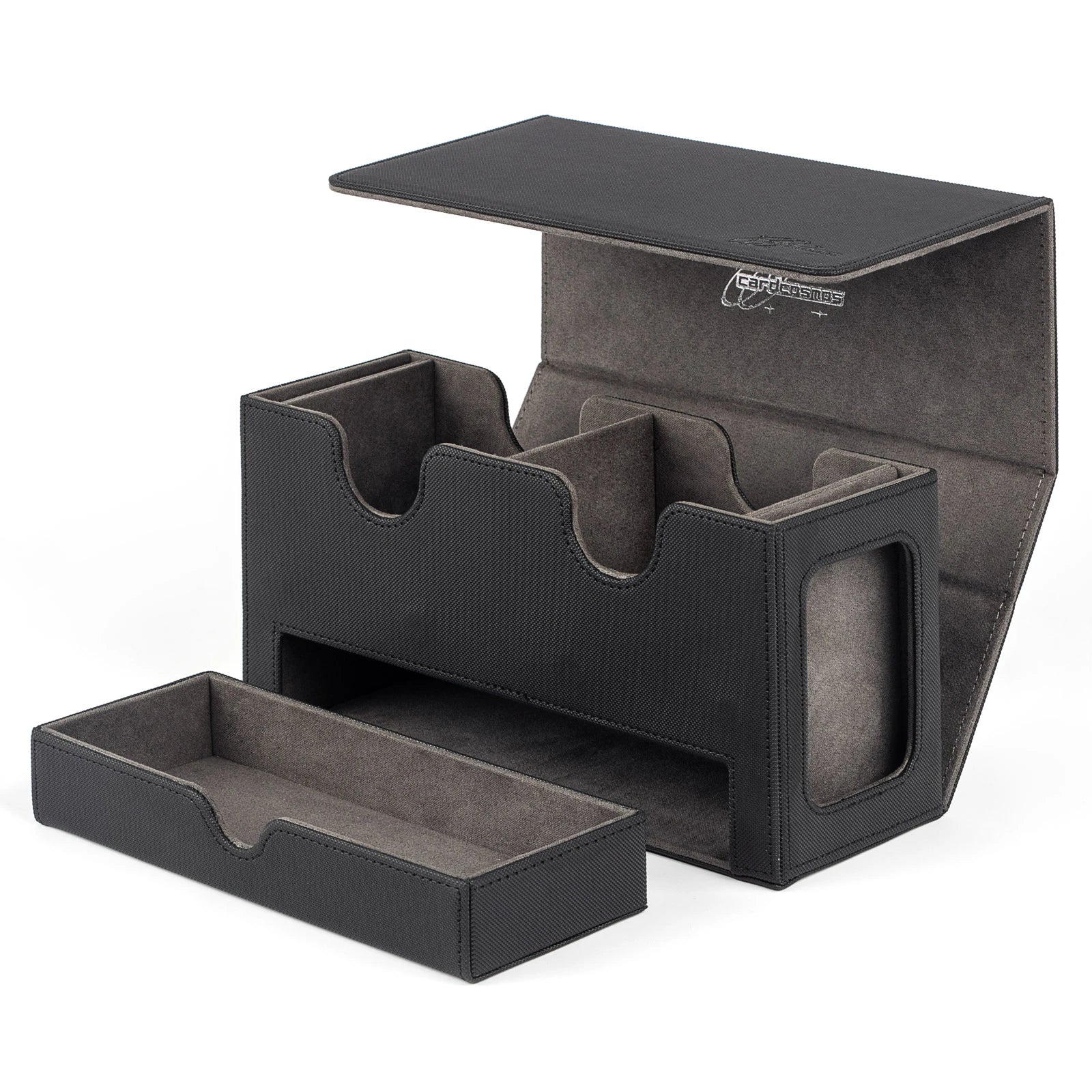 cardcosmos - 200+ Premium deckbox Dobbelstenen Tray Zwart