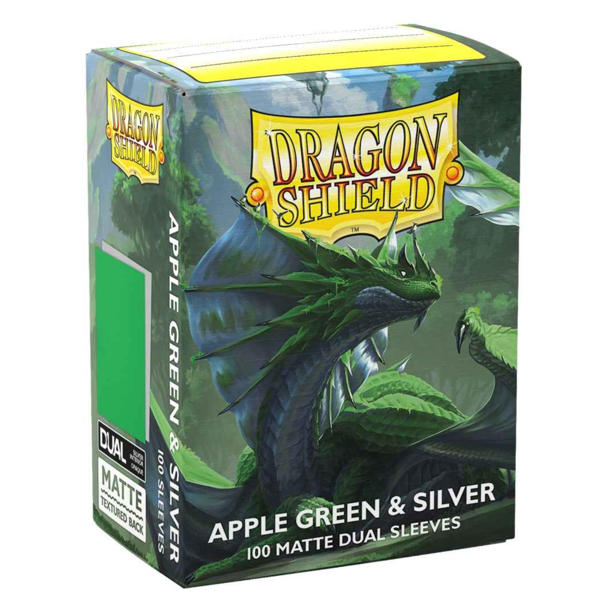 Dragon Shield Sleeves – Dual Matte Appelgroen & Zilver (100 stuks)