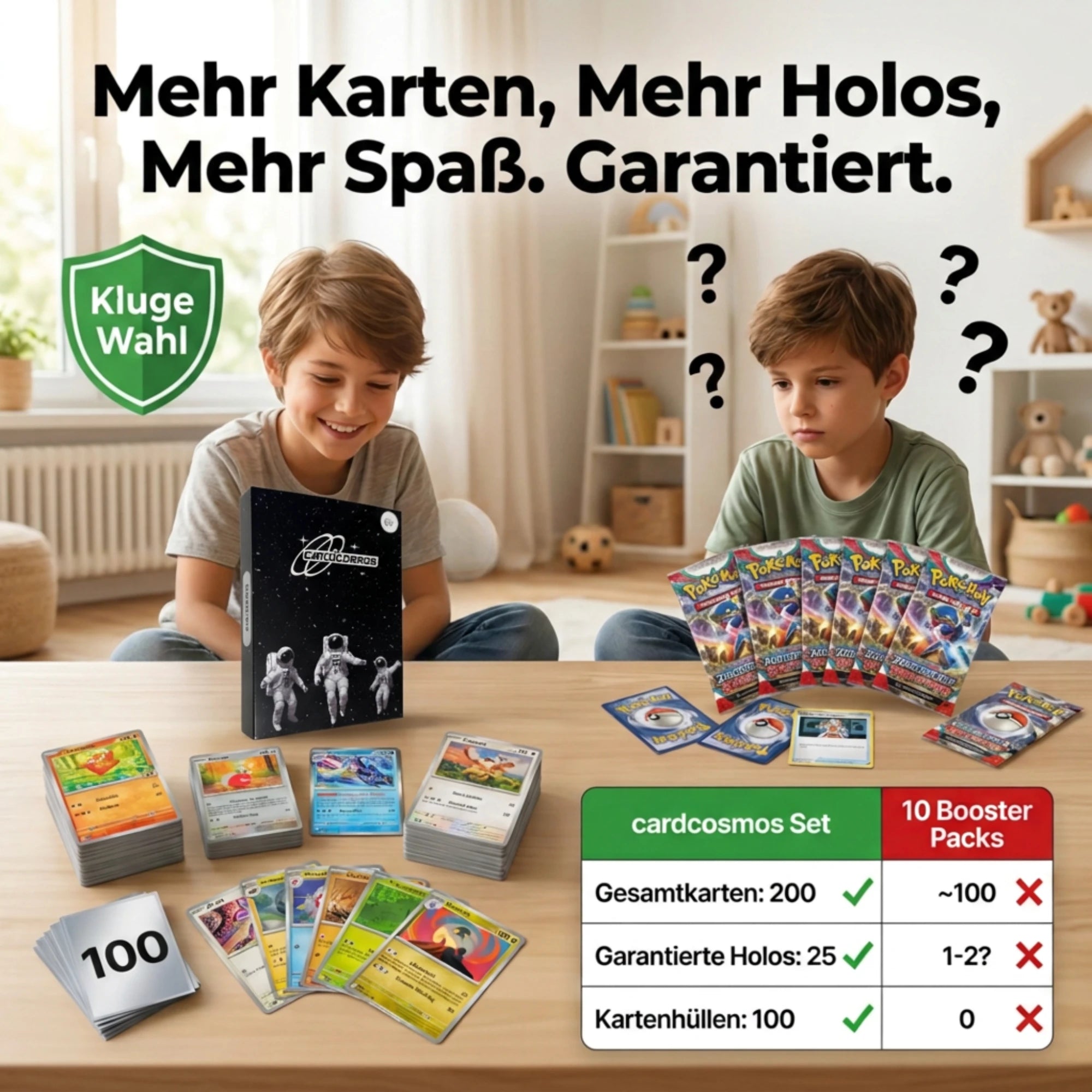 Pokémon Kaartenset Duits – 200 kaarten incl. 25 Holo + 100 Kaart sleeves