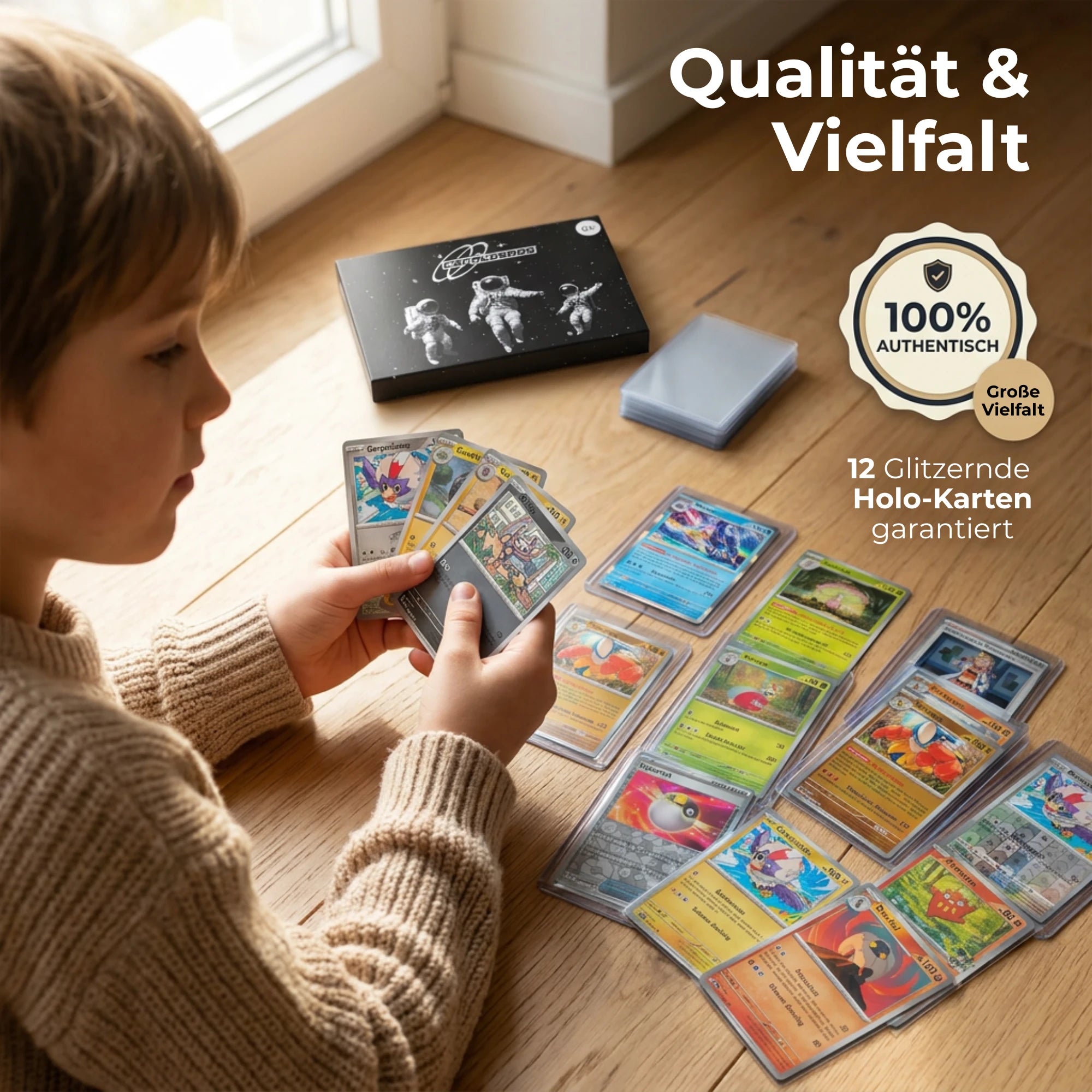 Pokémon Kaartenset Engels – 100 kaarten incl. 12 Holo + 100 Kaart sleeves