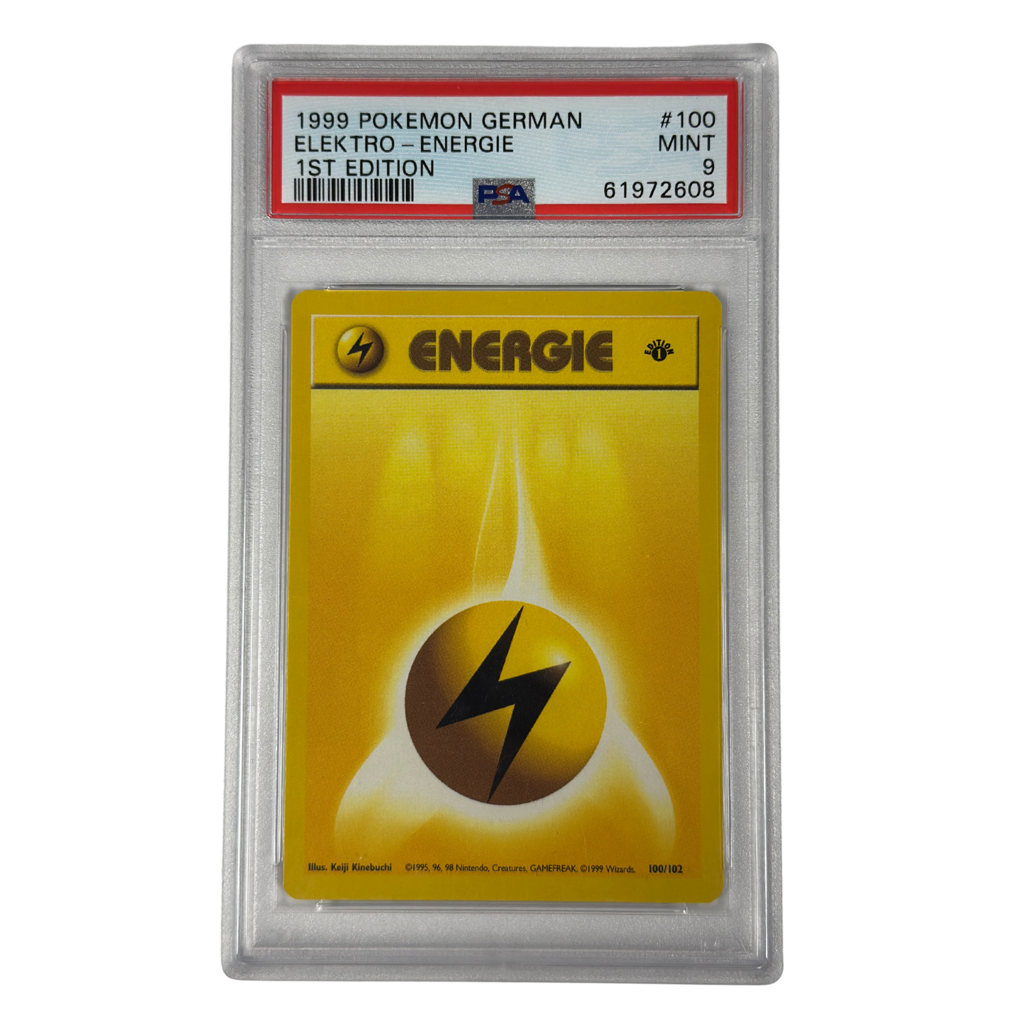 Pokémon - Elektro Energie 1st Edition #100/102 Base Set (1999) Duits – PSA 9 Mint