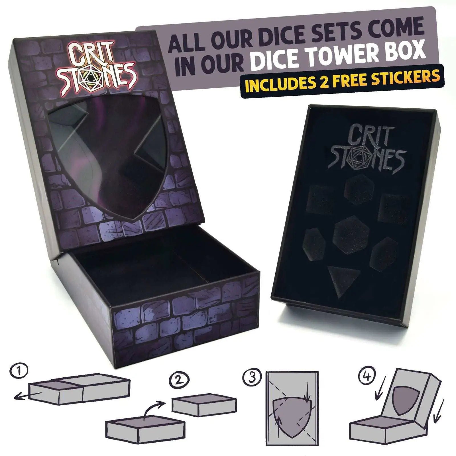 Glassstaff - Fire and Ice Liquid Core RPG Dice Set - CritStones Dice