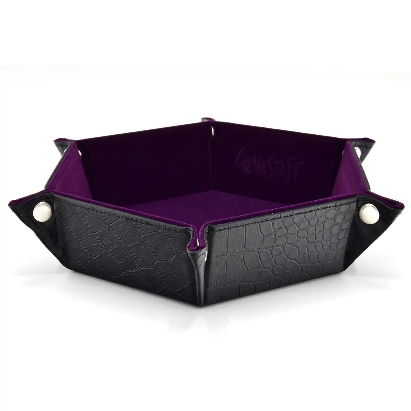 Glassstaff - Hexagonal Foldable Rolling Tray - Dragon Skin Lila