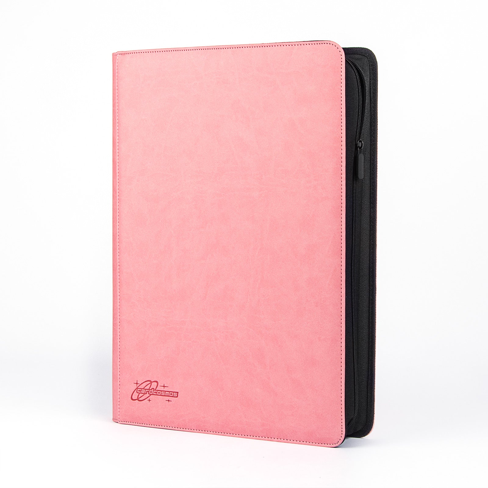 cardcosmos - 16 Pocket Zip Premium XXL Leather Binder - Pink