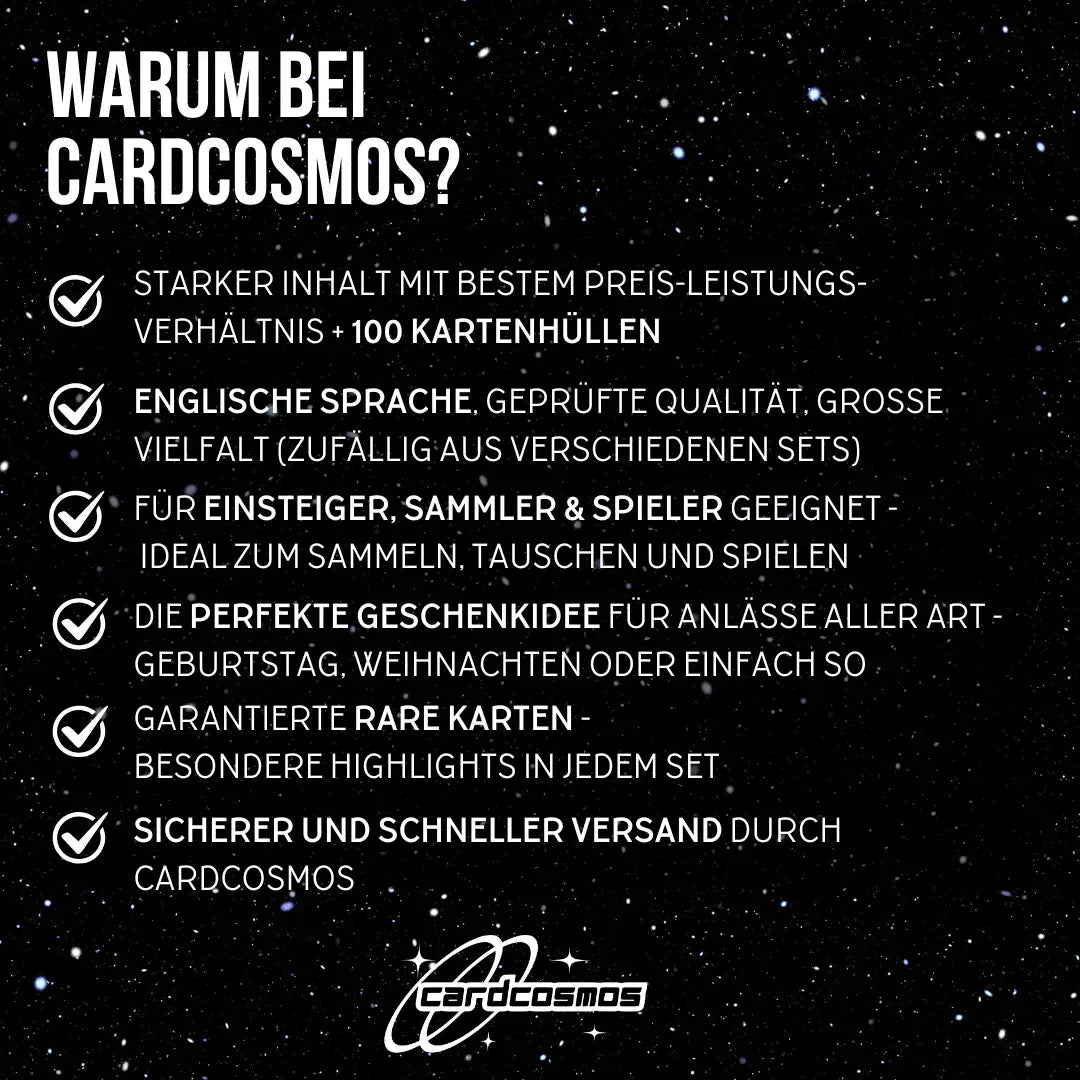Magic: The Gathering Kaartenset Engels – 50 kaarten incl. 4 zeldzame & 1 Foil + 100 kaart sleeves