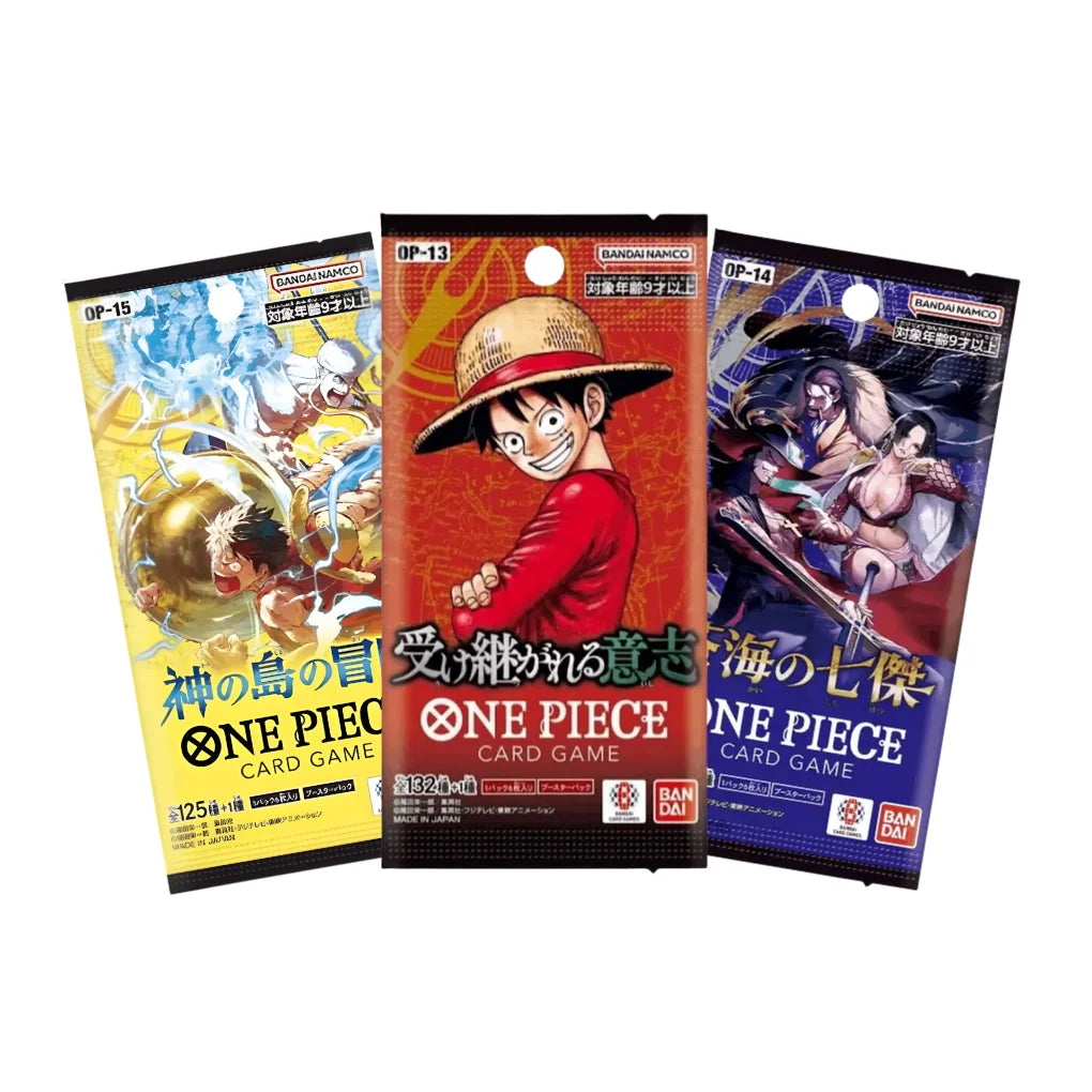 One Piece Card Game Japan Mystery Booster Set – 3 verschillende willekeurige Packs