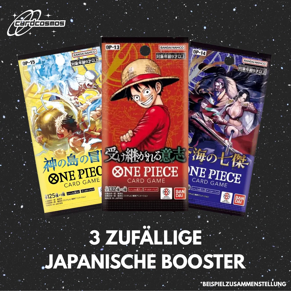 One Piece Card Game Japan Mystery Booster Set – 3 verschillende willekeurige Packs