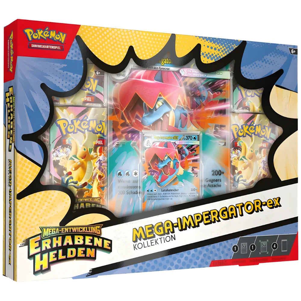 Pokémon - Mega Entwicklung Erhabene Helden – Mega Impergator ex Collection box - Duits
