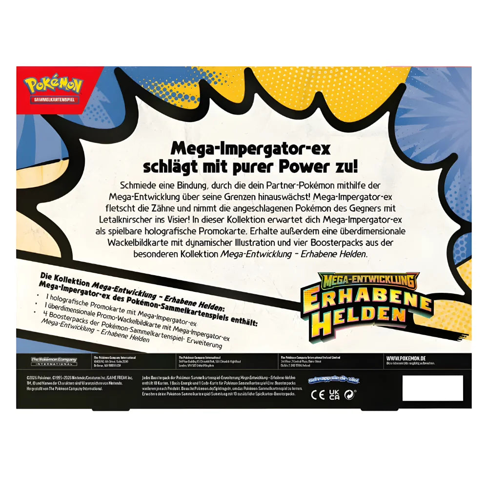 Pokémon - Mega Entwicklung Erhabene Helden – Mega Impergator ex Collection box - Duits