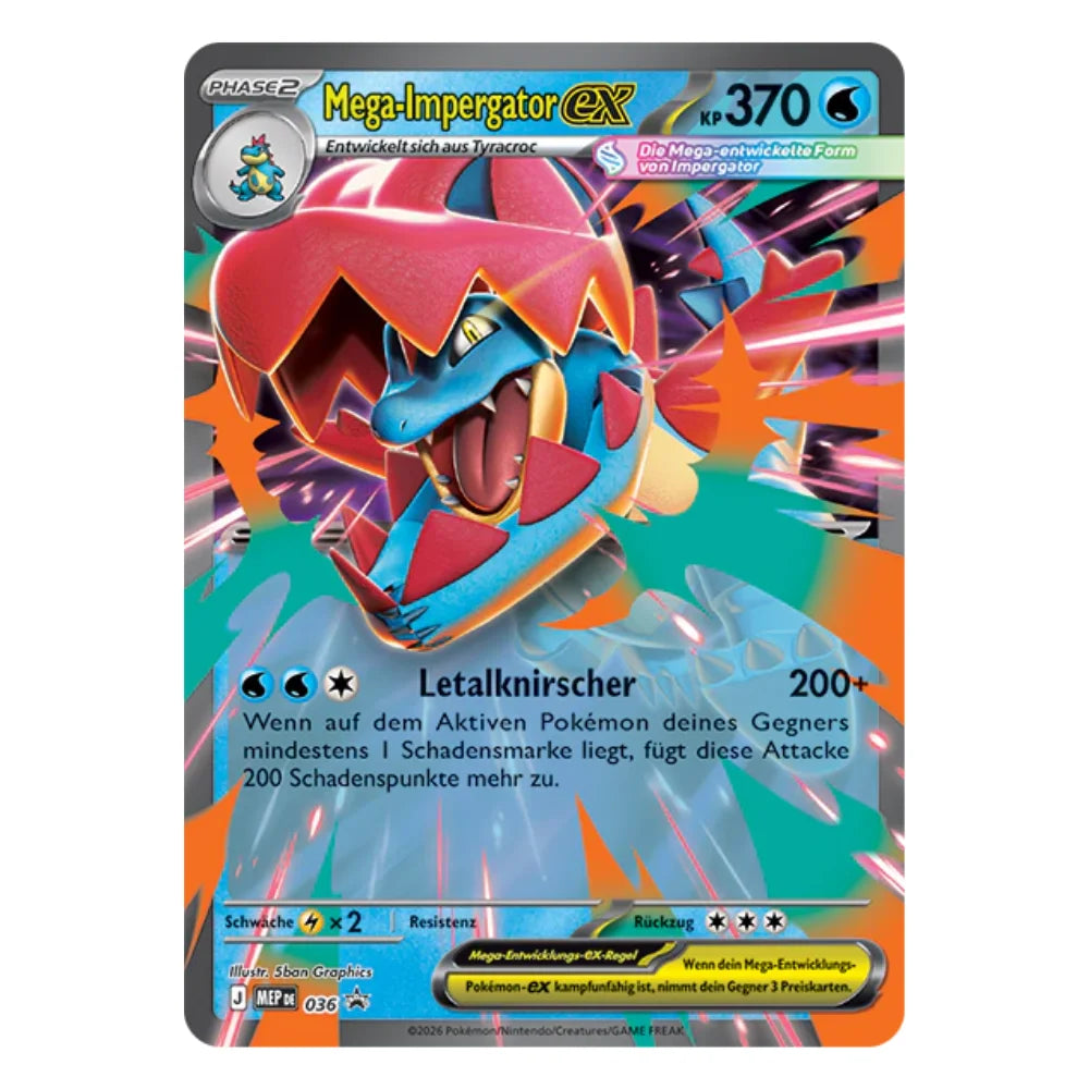 Pokémon - Mega Entwicklung Erhabene Helden – Mega Impergator ex Collection box - Duits
