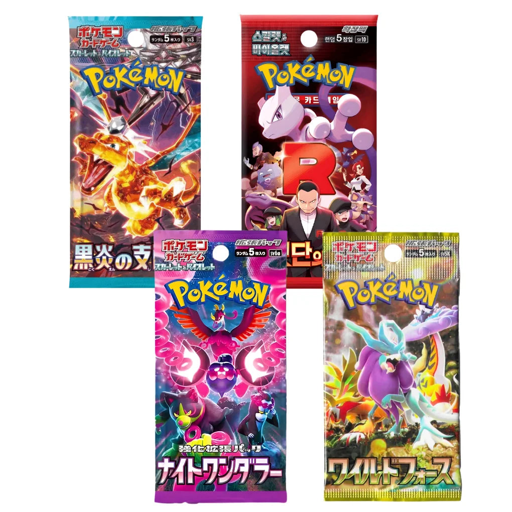 Japanse Pokémon Booster Mystery Set – 4 willekeurige Packs
