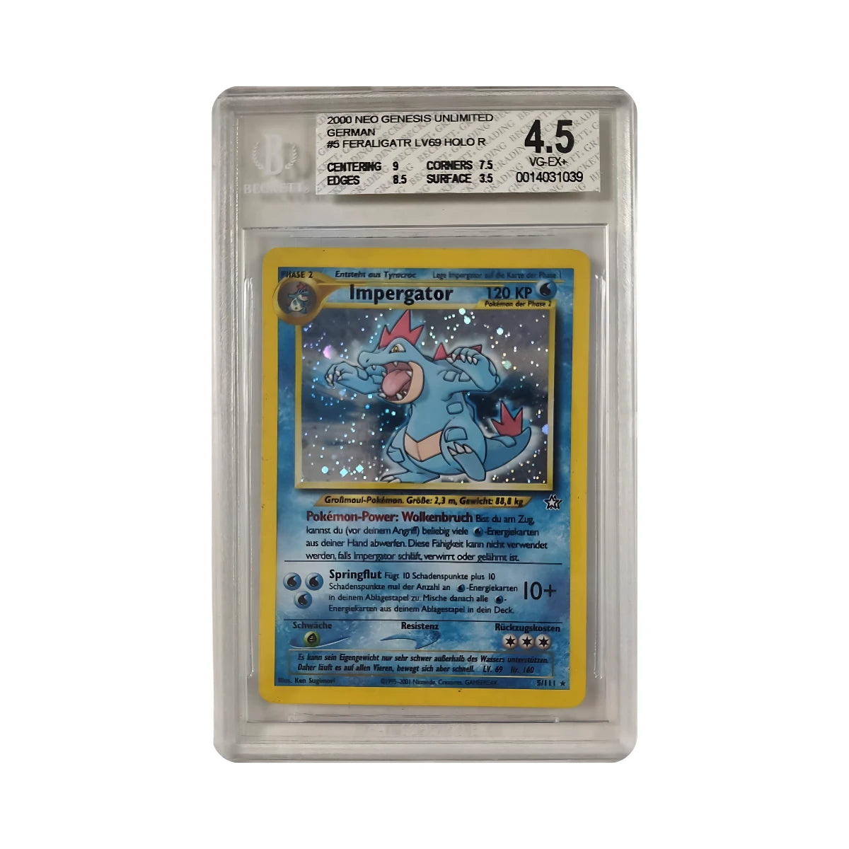 Pokémon - Impergator Holo #5/111 (Neo Genesis Unlimited) – BGS 4.5 VG-EX+