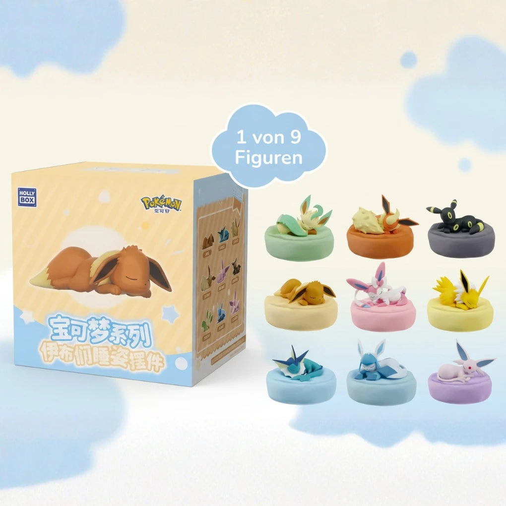 Pokémon Eeveelutions Sleeping Series Blind Box – Evoli & ontwikkelingen verzamelbeeldje