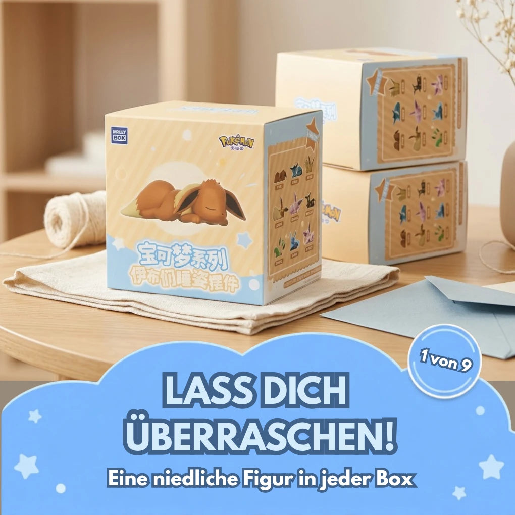 Pokémon Eeveelutions Sleeping Series Blind Box – Evoli & ontwikkelingen verzamelbeeldje