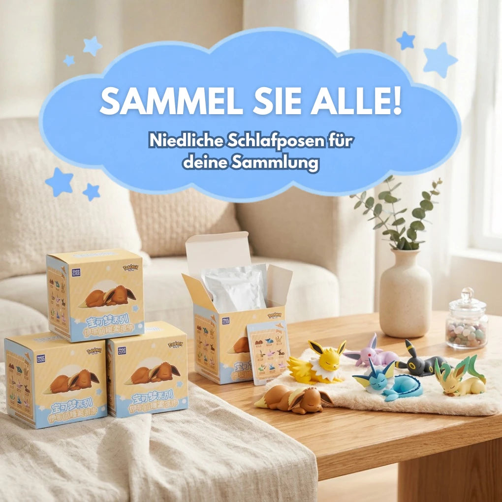 Pokémon Eeveelutions Sleeping Series Blind Box – Evoli & ontwikkelingen verzamelbeeldje