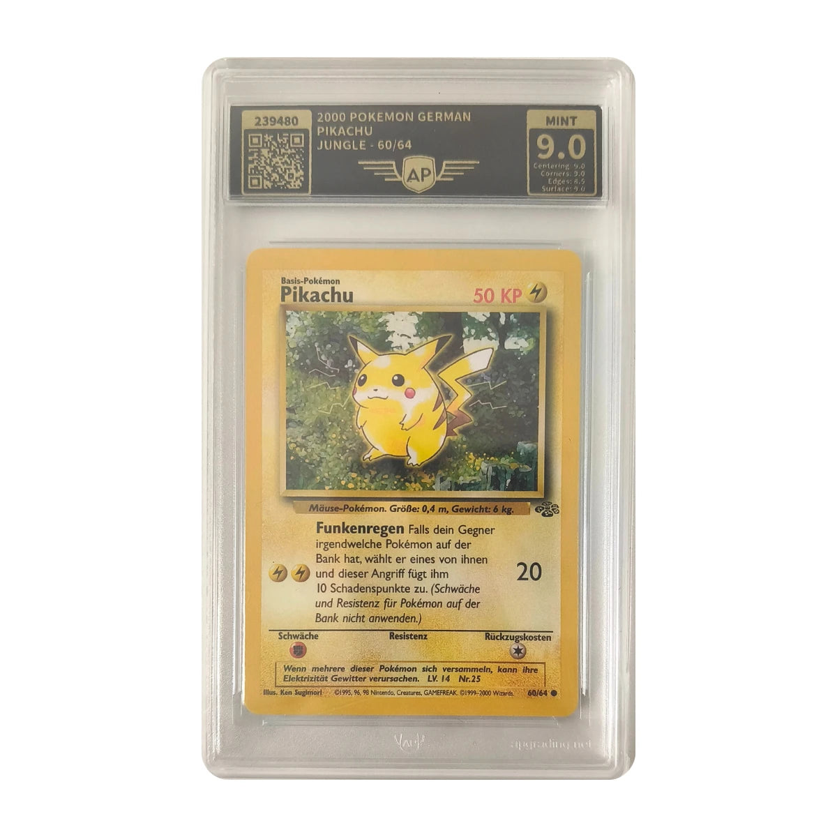 Pokémon - Pikachu #60/64 (Jungle) – AP Grading 9 Mint