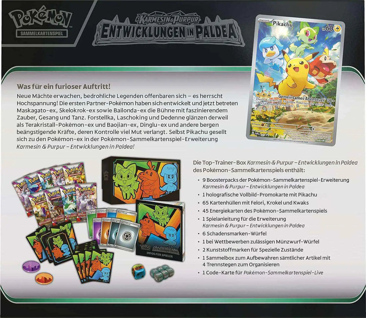 Pokémon - Karmesin & Purpur - Entwicklungen in Paldea - Top-Trainer-Box - DE