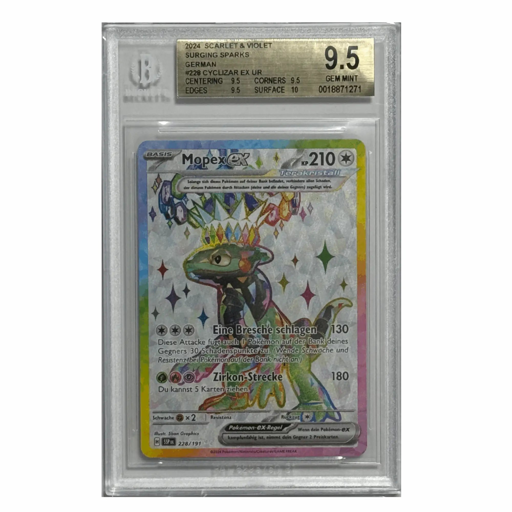 Pokémon - Mopex ex UR #228 (Surging Sparks) – BGS 9.5 Gem Mint