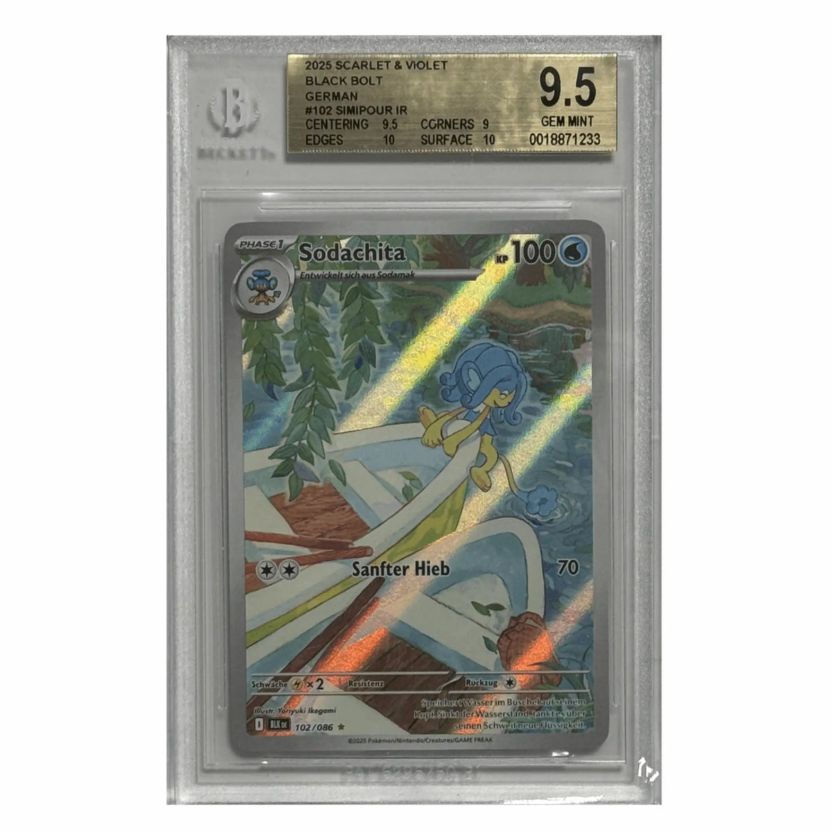 Pokémon - Sodachita IR #102 (Black Bolt) – BGS 9.5 Gem Mint