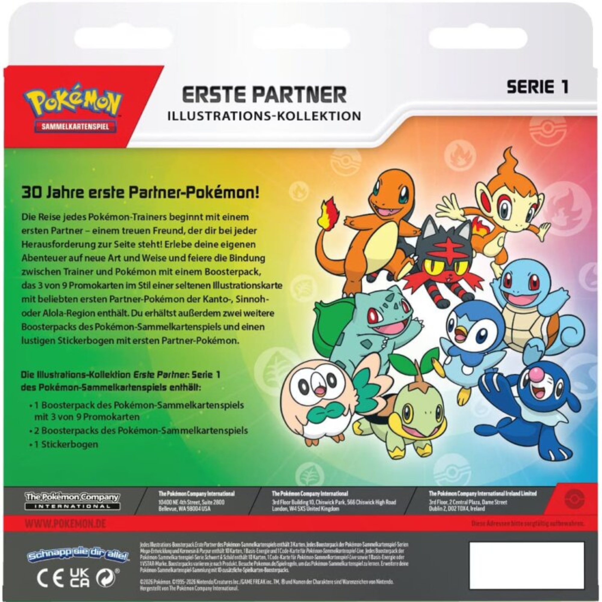 Pokémon - Eerste Partner Illustratie Kollektion Box Serie 1 - Duits