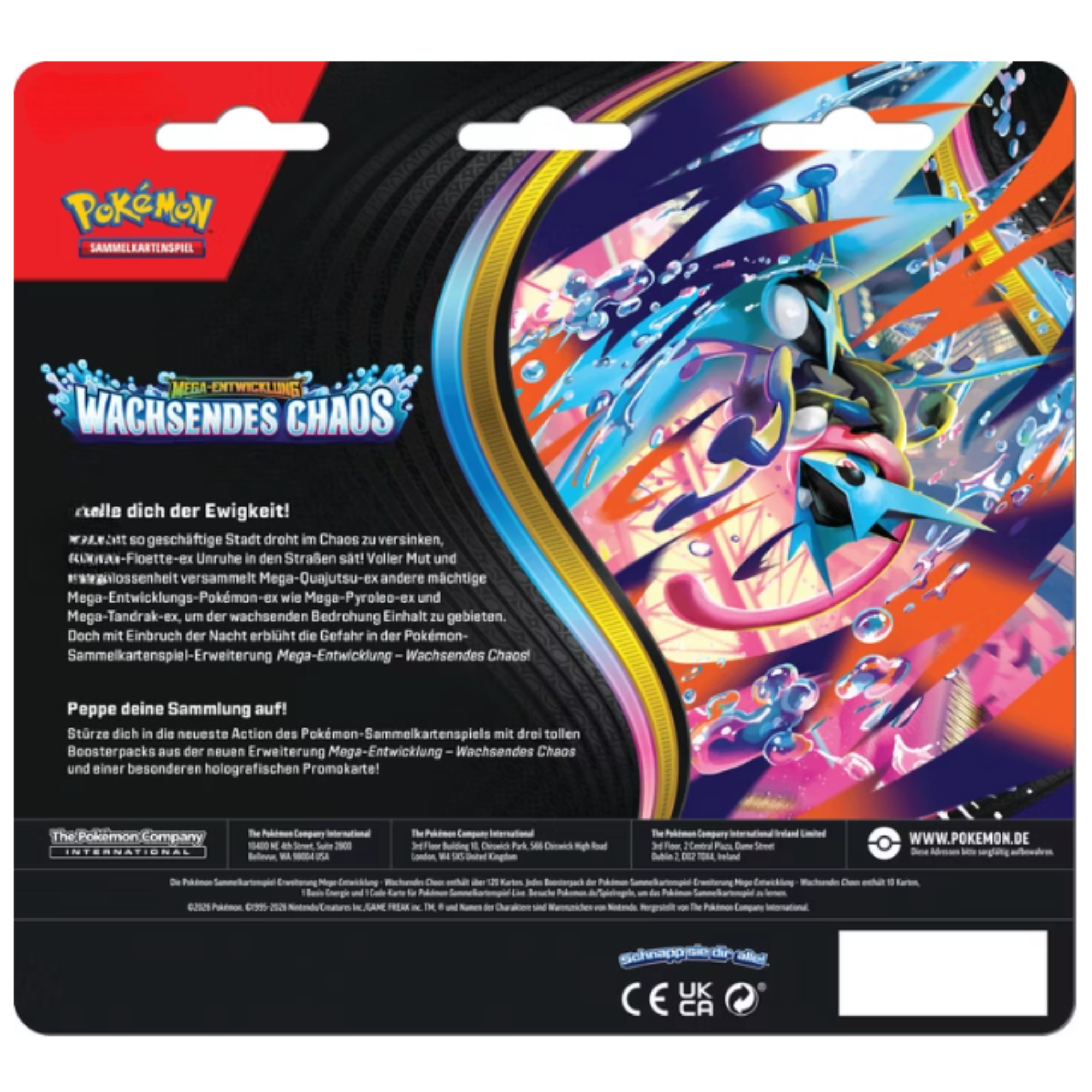 Pokémon - Mega-Entwicklung: Growing Chaos 3-Pack Blister Pack Glutexo - DE