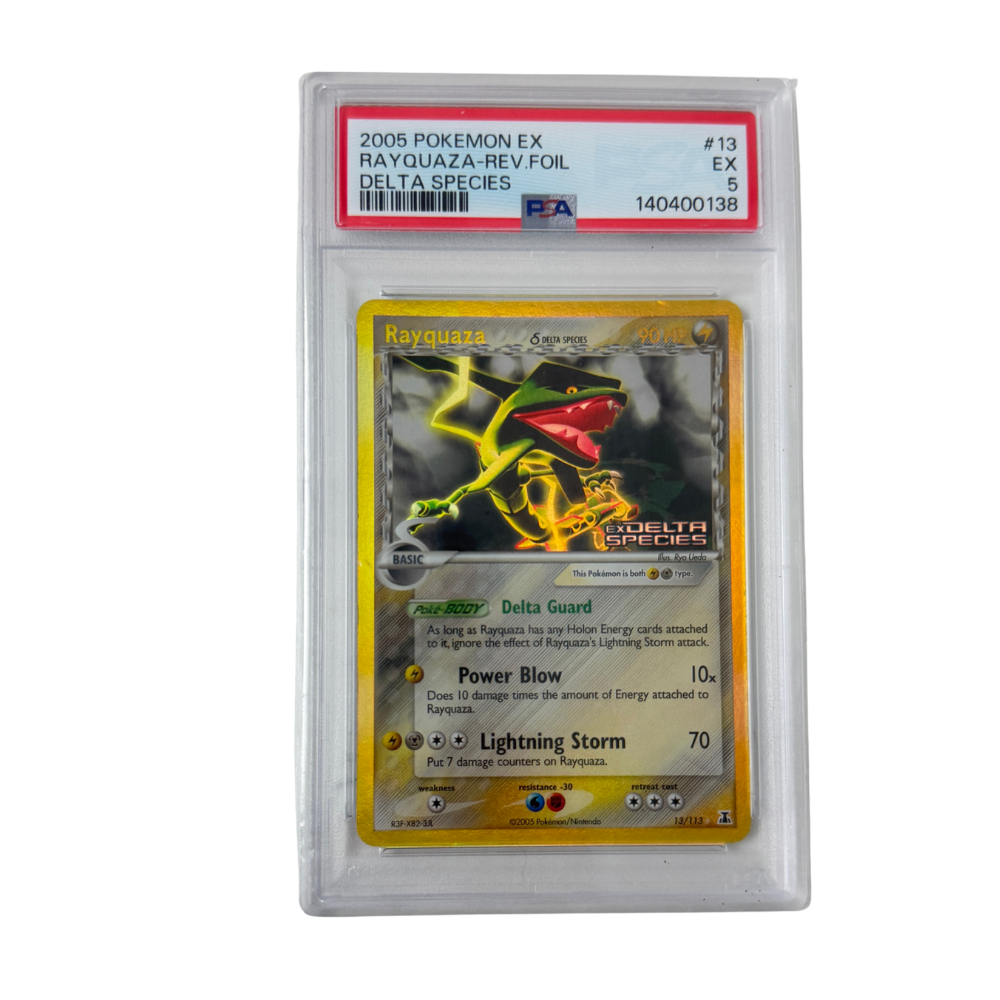 Pokémon - Rayquaza #13/113 (EX Delta Species Reverse Foil) – PSA 5 EX