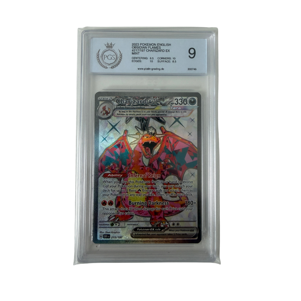 Pokémon - Charizard ex #215/197 (Obsidian Flames) – PGS 9 Mint