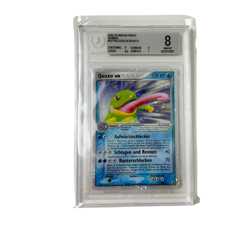 Pokémon - Quaxo ex #107/115 (EX Unseen Forces Holo) – Beckett 8 NM-MT