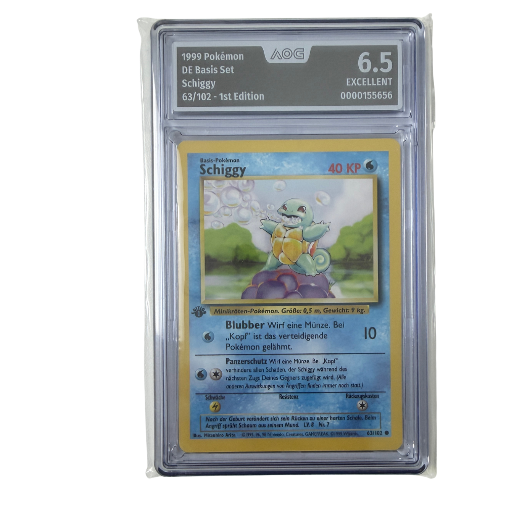Pokémon - Schiggy #63/102 (Basis Set 1st Edition) – AOG 6.5 Excellent