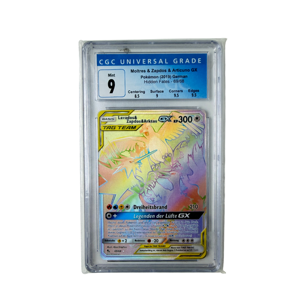Pokémon - Lavados & Zapdos & Arktos GX #69/68 (Hidden Fates) – CGC 9 Mint