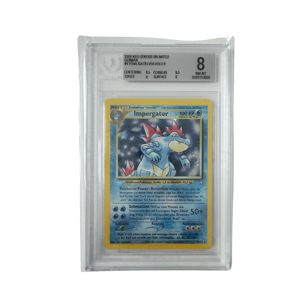 Pokémon - Impergator #5/111 (Neo Genesis Unlimited Holo) – Beckett 8.5 NM-MT+