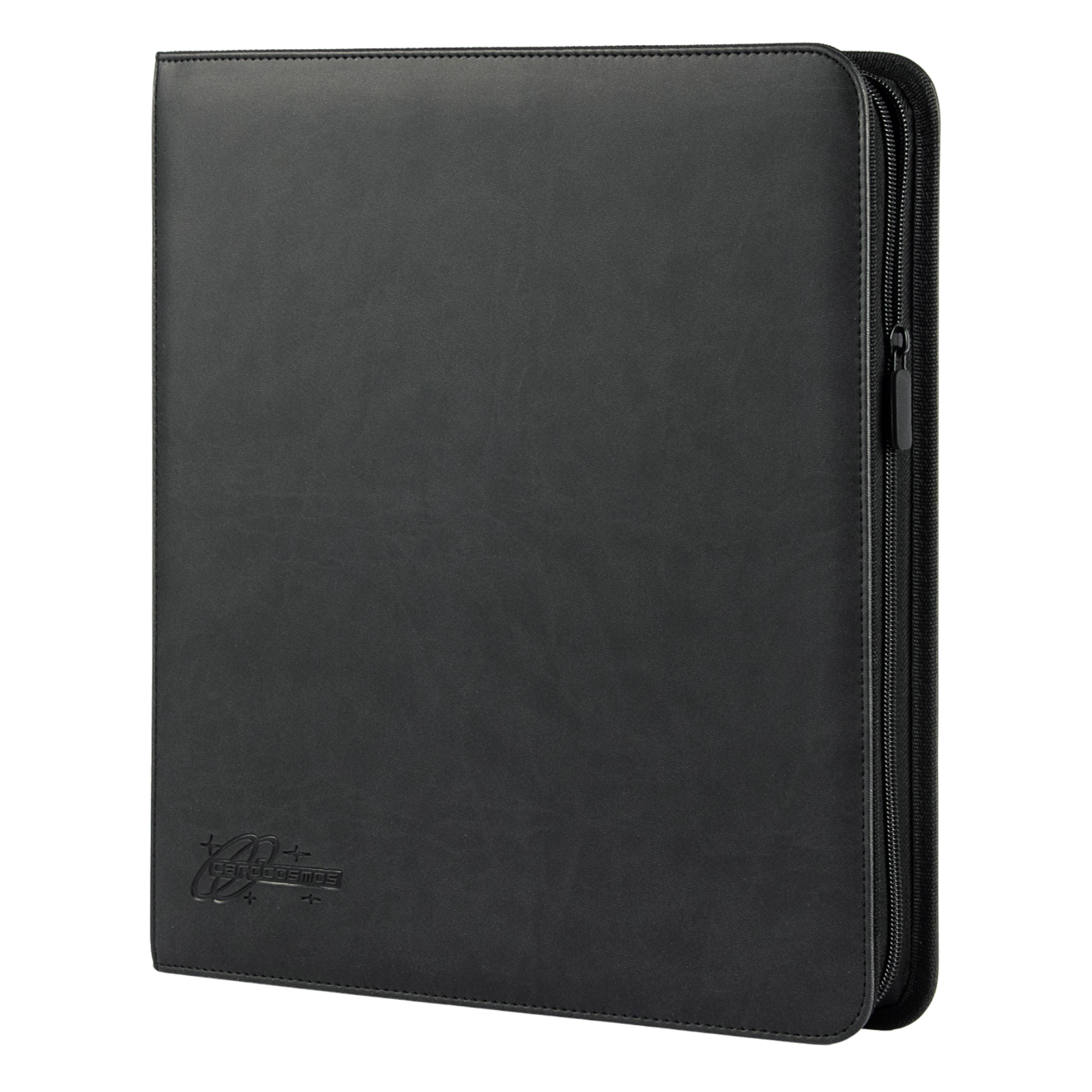 cardcosmos - 12 Pocket Zip Premium leather binder - Zwart
