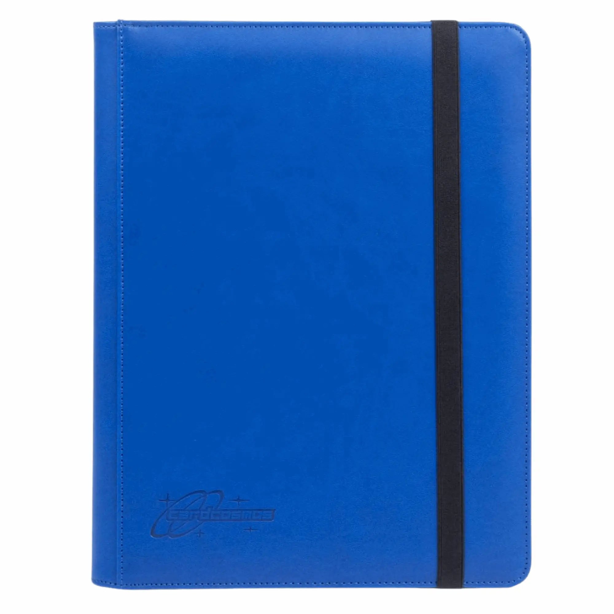 cardcosmos - 9 Pocket Strap Premium Leather Binder - Dunkelblau