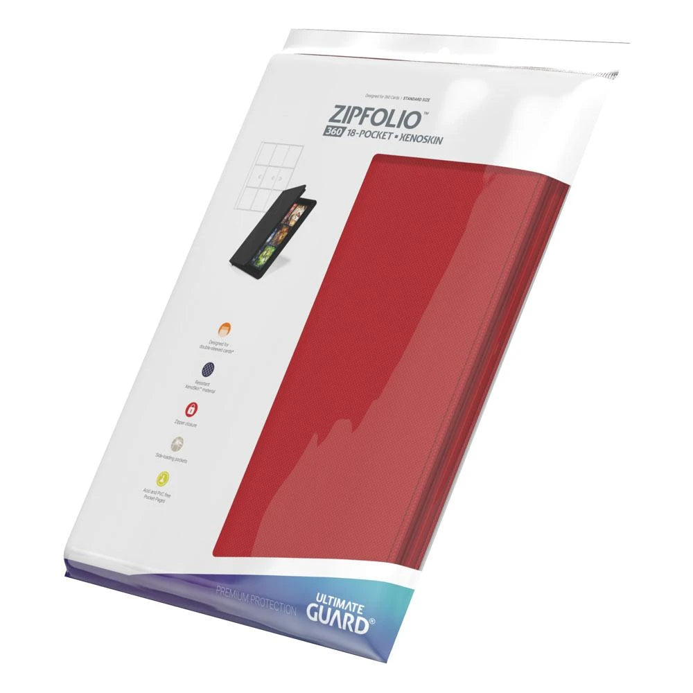 Ultimate Guard Zipfolio 360 18-Pocket Xenoskin Rood
